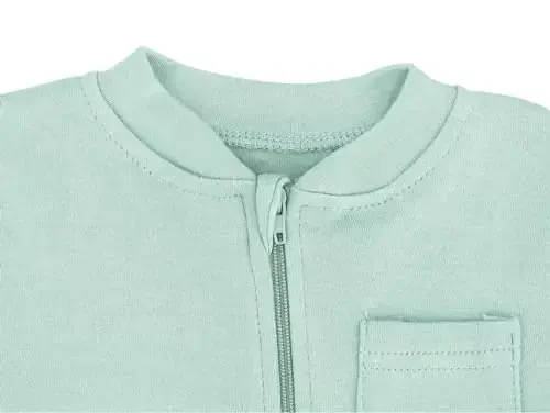 Eleven's Kingdom Baby Kids Sleep and Play,Baby Cotton Pajamas with Mitten Cuffs, 2 Way Zipper Footed Sleeper 0-12 Month - 2