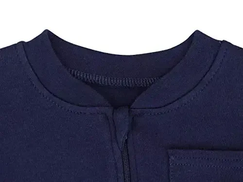 Eleven's Kingdom Baby Kids Sleep and Play,Baby Cotton Pajamas with Mitten Cuffs, 2 Way Zipper Footed Sleeper 0-12 Month - 2