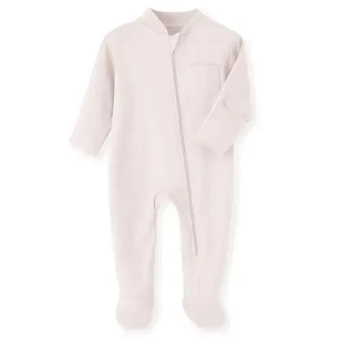Eleven's Kingdom Baby Kids Sleep and Play,Baby Cotton Pajamas with Mitten Cuffs, 2 Way Zipper Footed Sleeper 0-12 Month 