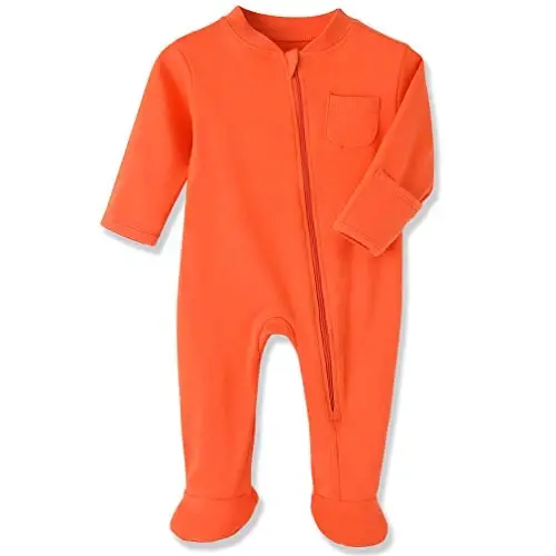 Eleven's Kingdom Bebek Çocuk Uyku ve Oyun, Eldiven Manşetli Bebek Pamuklu Pijama, 2 Yönlü Fermuarlı Ayaklı Tulum 0-12 Ay 