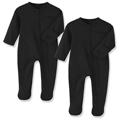 Eleven's Kingdom Bebek Çocuk Uyku ve Oyun, Eldiven Manşetli Bebek Pamuklu Pijama, 2 Yönlü Fermuarlı Ayaklı Tulum 0-12 Ay 