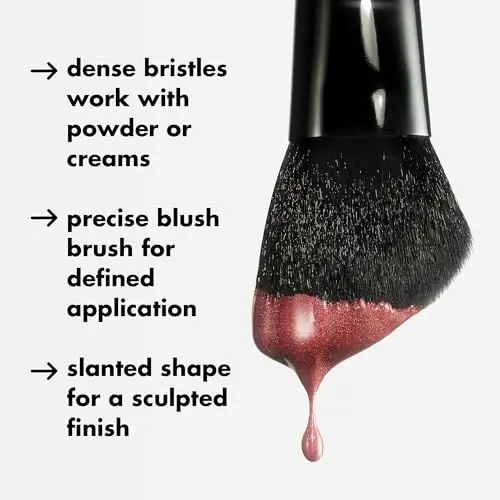 e.l.f. Angled Blush Brush, Face Makeup Brush For A Sculpted Look, Great For Cream, Liquid Or Powder Blush, Bronzers & more, Vegan & Cruelty-Free - 3
