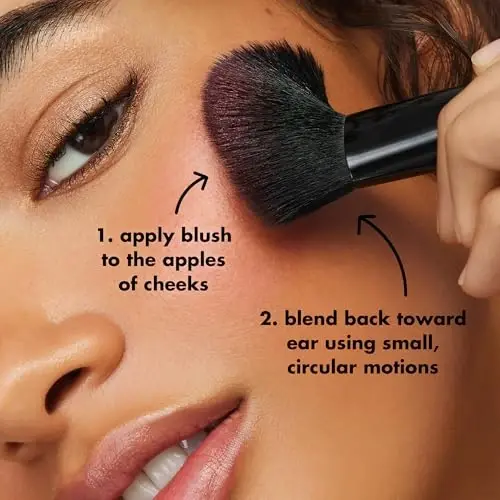 e.l.f. Angled Blush Brush, Face Makeup Brush For A Sculpted Look, Great For Cream, Liquid Or Powder Blush, Bronzers & more, Vegan & Cruelty-Free - 4