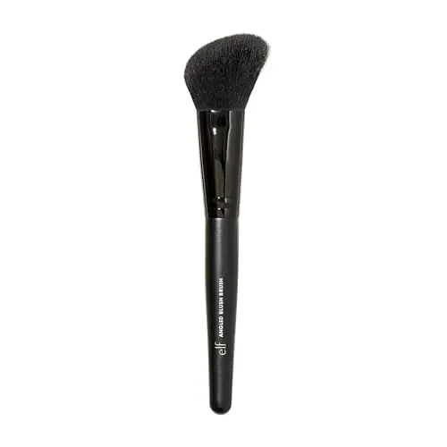 e.l.f. Angled Blush Brush, yuz uchun bo'yanish cho'tkasi haykaltarosh ko'rinish uchun, krem, suyuq yoki kukunli qizarish, bronzerlar va boshqalar uchun juda mos, Vegan va shafqatsiz - 1