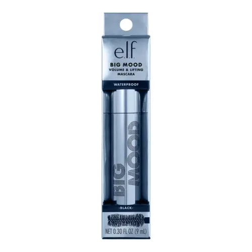 e.l.f. Big Mood Mega Volume & Lifting Waterproof Mascara, Black, 0.30 fl oz-BLACK - 7
