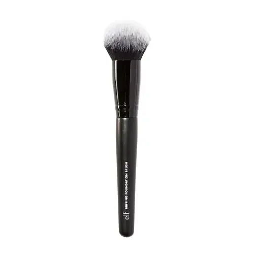 e.l.f. Buffing Foundation Brush, Tapered Makeup Brush For A Seamless-Looking Finish & Even Coverage, Vegan & Cruelty-Free 