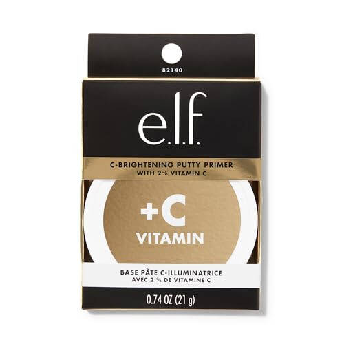 e.l.f. C-Brightening Putty Primer, cildi aydınlatmak ve tonunu eşitlemek için makyaj bazı, C vitamini ile zenginleştirilmiş, evrensel şeffaf (ambalaj değişiklik gösterebilir) - 3