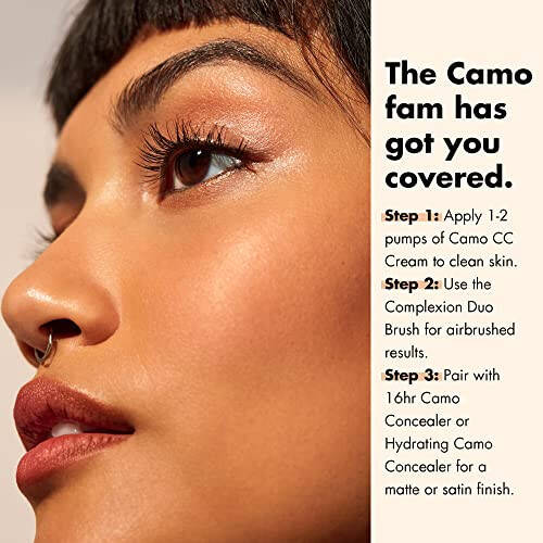 e.l.f. Camo CC Krem, SPF 30 Renk Düzeltici Orta ila Tam Kapsamlı Yüz Fondöteni, Airbrush Bitiş Sunar, Vegan ve Hayvanlar Üzerinde Denenmemiştir, Fair 125 C - 5