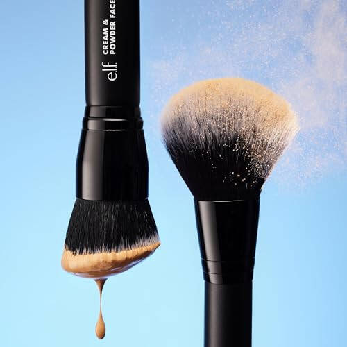 e.l.f. Dual-Ended Cream + Powder Brush, Two-in-One Makeup Brush For Creating A Gorgeous, Airbrushed-looking Complexion, Vegan & Cruelty-free - 3