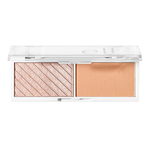 e.l.f. Cosmetics Bite-Size Face Duo, Highlighter, Bronzer & Blush Paleti, Yuqori Pigmentli, Cantaloupe, 0.049 Oz (1.4g), 0.049 untsiya - 2