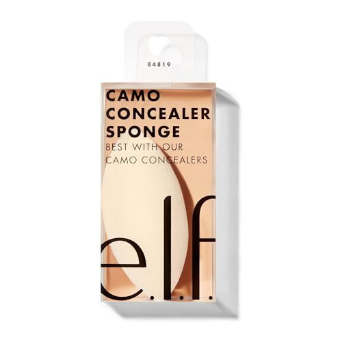 e.l.f. Cosmetics Camo Консилер губча, Latekssiz Ko‘pikli Bo‘yanish Gubkasi va Yuzdagi Aralashtirish Uchun Ikki Qirrali Uchi, Vegan va Zo‘ravonliksiz, Tan Rang, 1 Dona - 3