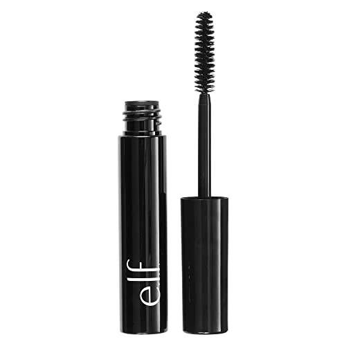 e.l.f. Cosmetics Hacim Veren Maskara, Daha Dolgun, Kalın Görünen Kirpikler İçin, E Vitaminiyle Zenleştirilmiş, Siyah, 5,7 mL (1 Adet) - 1