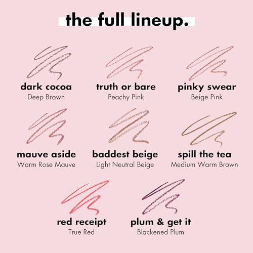 e.l.f. Cream Glide Lip Liner, Highly-Pigmented Pencil For Shaping & Sculpting Lips, Semi-Matte Finish, Vegan & Cruelty-Free, Truth or Bare - 4