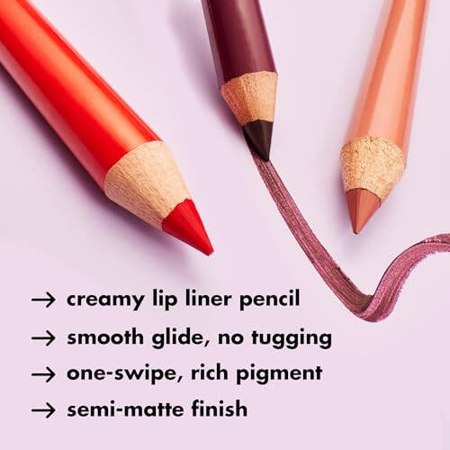 e.l.f. Cream Glide Lip Liner, Highly-Pigmented Pencil For Shaping & Sculpting Lips, Semi-Matte Finish, Vegan & Cruelty-Free, Truth or Bare - 5