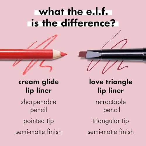 e.l.f. Cream Glide Lip Liner, Highly-Pigmented Pencil For Shaping & Sculpting Lips, Semi-Matte Finish, Vegan & Cruelty-Free, Truth or Bare - 6