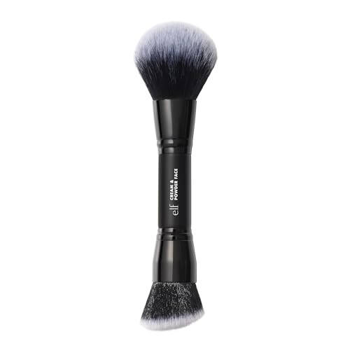 e.l.f. Dual-Ended Cream + Powder Brush, Two-in-One Makeup Brush For A Gorgeous, Airbrushed Complexion, Vegan & Cruelty-free - 1