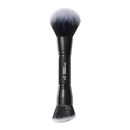 e.l.f. Dual-Ended Cream + Powder Brush, Two-in-One Makeup Brush For A Gorgeous, Airbrushed Complexion, Vegan & Cruelty-free - 1