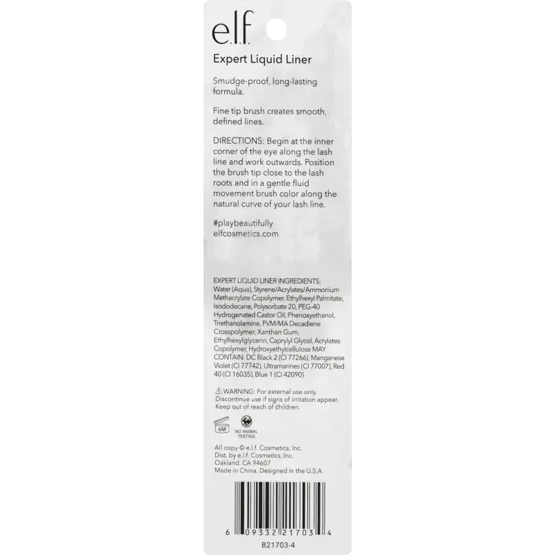e.l.f. Expert Liquid Liner, Midnight, 0.14 fl oz - 5