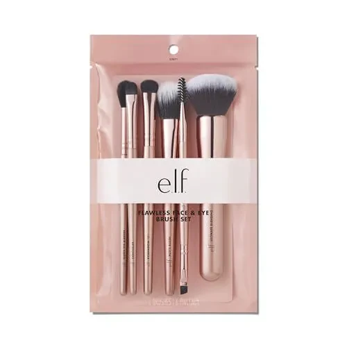 e.l.f. Flawless Face Kit, 6-Piece Brush Collection, Brushes For Face, Eyes & Brows, Vegan & Cruelty-Free - 5