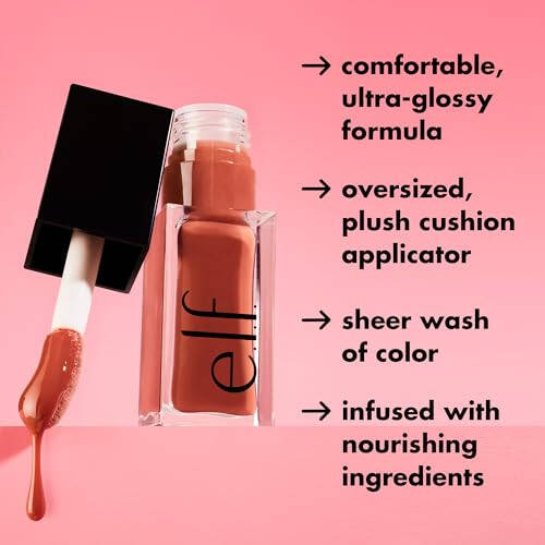 e.l.f. Glow Reviver Quad Goals Lip Oil Kit, Lip Gloss For A High-Gloss Finish & Sheer Wash Of Color, Non-Sticky, Vegan & Cruelty-Free, 4 Glosses - 3