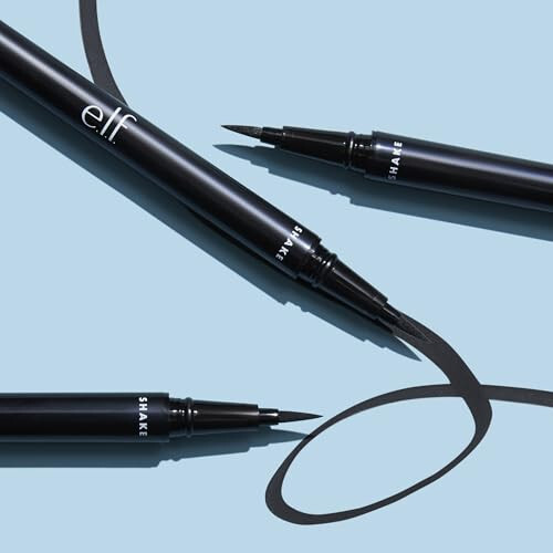 e.l.f. H2O Proof Eyeliner Pen, Felt Tip, Su o'tkazmaydigan, Uzoq davom etadigan, Yuqori pigmentli Liner, Jasur qiyofalar uchun, Vegan & Hayvonlarga nisbatan shafqatsiz, Jet Black. - 5