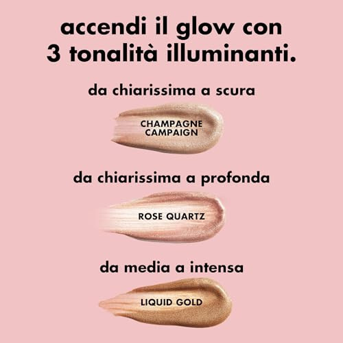 e.l.f. Halo Glow Highlight Beauty Wand, yorqin va porloq teri uchun suyuq haylayter tayoqchasi, koʻpaytirish mumkin boʻlgan formula, vegan va shafqatsiz, Champagne Campaign - 3