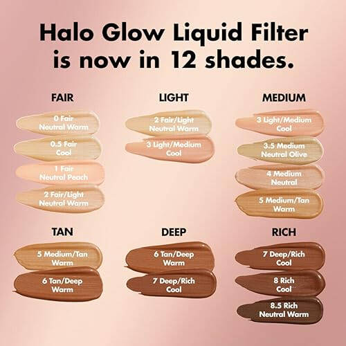 e.l.f. Halo Glow Liquid Filter, Complexion Booster For A Glowing, Soft-Focus Look, Infused With Hyaluronic Acid, Vegan & Cruelty-Free, 2 Fair/Light - 2