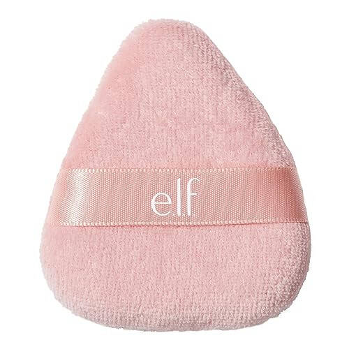 e.l.f. Halo Glow Powder Puff, мягкий многоразовый пуховка для нанесения рассыпчатой или прессованной пудры. Легко соответствует лицу, веганский и не содержит жестокости - 1