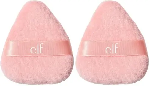 e.l.f. Halo Glow Powder Puff | Soft | Reusable | For Loose Or Pressed Powders | Pack of 2 - 1