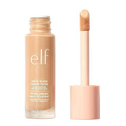 e.l.f. Halo Glow Sıvı Filtre, Parlayan, Yumuşak Odaklı Bir Görünüm İçin Cilt Tonu Arttırıcı, Hyaluronik Asit İçeren, Vegan & Hayvanlar Üzerinde Denenmemiş, 2 Açık/Açık - 1