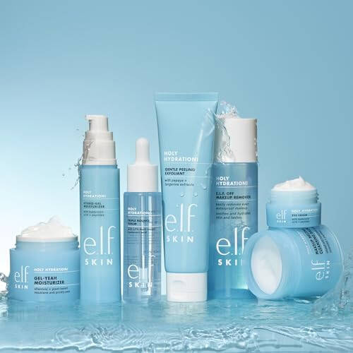 e.l.f. Holy Hydration! Hydro-Gel Moisturizer, Hydrates & Moisturizes Skin for a Plumped Up Complexion, Lightweight & Quick-Absorbing, White, 1.76 Oz - 4