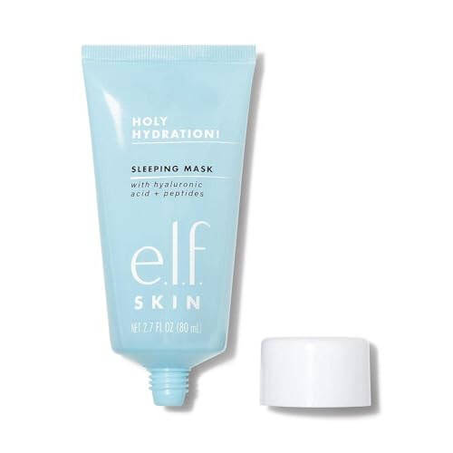 e.l.f. Holy Hydration! Sleep Mask, Ultra-Hydrating Dual-Use Face Mask, Replenishes & Nourishes Dry Skin for a Plumped Up Complexion, 2.7 Fl Oz (80mL) - 6