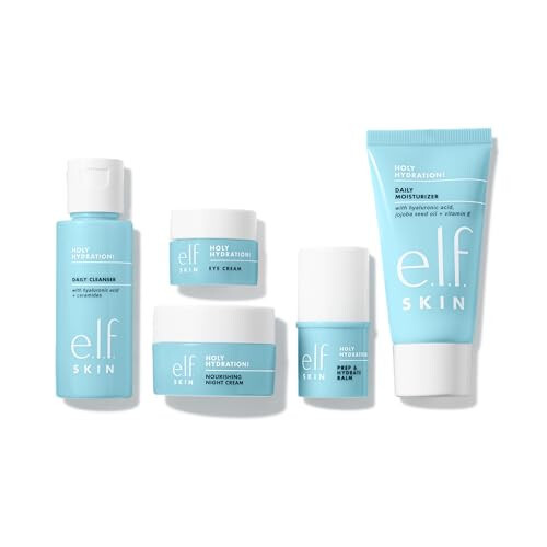 e.l.f. Jet Set Hydration Kit, Travel Friendly Hydrating Skincare Set, Face Cleanser, Balm, Moisturizer, Eye Cream & Night Cream, Vegan & Cruelty-Free - 2