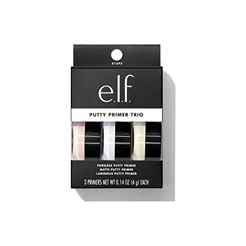 e.l.f. Kozmetikleri Putty Primer Trio, Gözeneksiz Putty, Mat Putty ve Işıltılı Putty İçerir, Seyahat Boyu, Her Biri 0,14 Oz (4g), 0,14 ons - 2