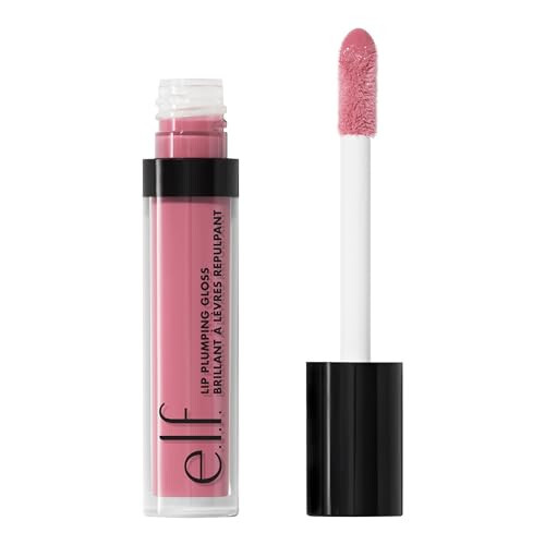 e.l.f. Lip Plumping Gloss, Hydrating, Nourishing, Invigorating, High-Shine, Plumps, Volumizes, Cools, Soothes, Sparkling Rosé, Shimmer, 0.09 Oz - 1