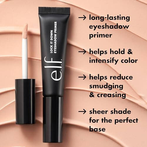 e.l.f. Lock It Down Eyeshadow Primer, Smooth, Creamy Primer For Long-Lasting Eyeshadow, Intensifies Liquid & Powder Color, Vegan & Cruelty-free - 4