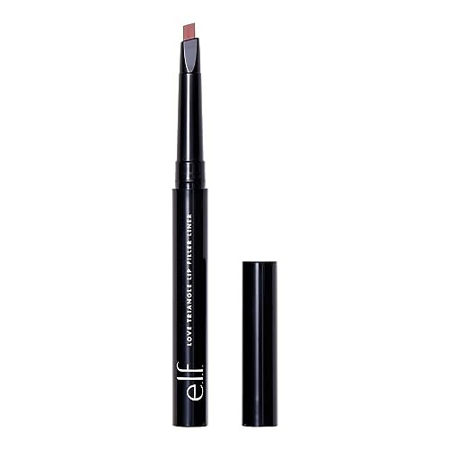 e.l.f. Love Triangle Lip Filler Liner, 2-in-1 Lipliner Pencil For Sculpting & Filling, Long-Lasting Intense Color, Vegan & Cruelty-Free, Soft Pink - 1