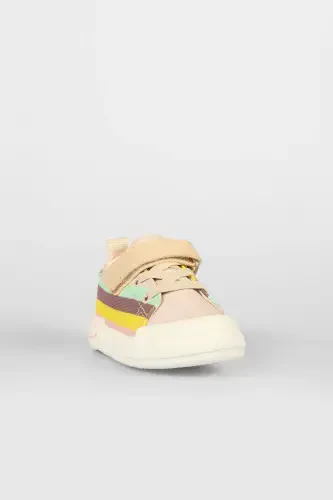 Elf Model Light Up Baby and Kids Linen Beige Sneakers - VICCO (1)