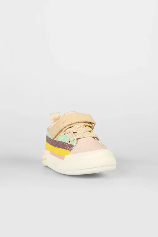 Elf Model Light Up Baby and Kids Linen Beige Sneakers - 2