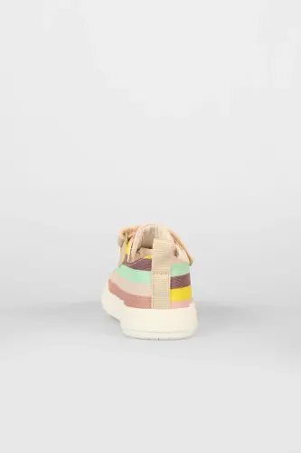 Elf Model Light Up Baby and Kids Linen Beige Sneakers - 6