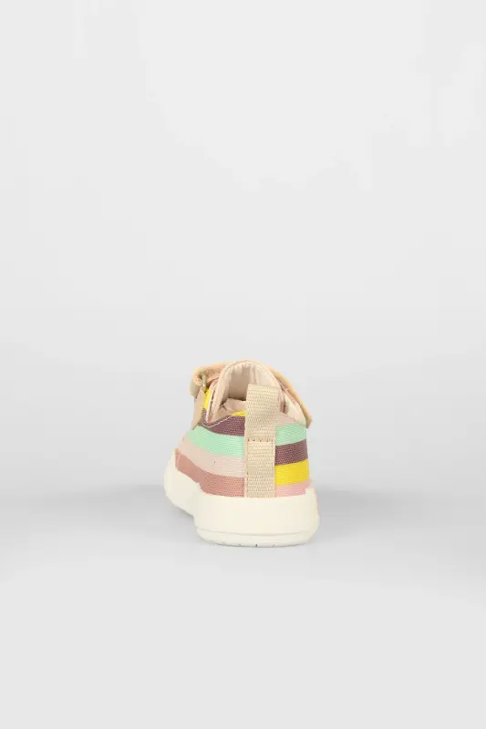 Elf Model Light Up Baby and Kids Linen Beige Sneakers - 6