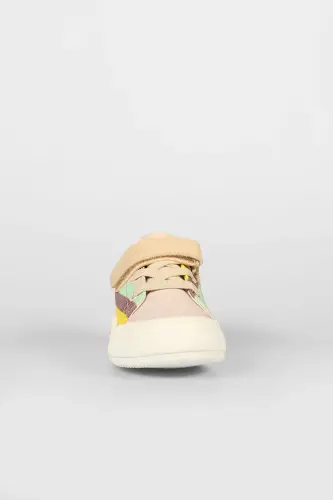 Elf Model Light Up Baby and Kids Linen Beige Sneakers - 4