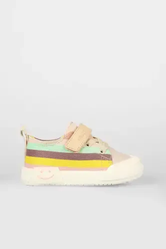 Elf Modelli Yorug‘likli Qizcha va Bolalar uchun Zig‘ir Bej Sport Poyafzallari - 1