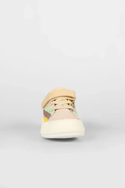 Elf Modelli Yorug‘likli Qizcha va Bolalar uchun Zig‘ir Bej Sport Poyafzallari - 4