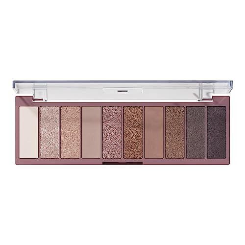 e.l.f. Perfect 10 Eyeshadow Palette, Десять ультрапигментированных мерцающих и матовых оттенков, Веганский и не тестированный на животных, Nude Rose Gold (Упаковка может отличаться) - 1