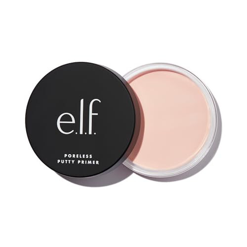 e.l.f. Poreless Putty Primer, Шелковистый, Идеально Гладкая Кожа, Легкий, Длительный Эффект, Разглаживает, Увлажняет, Сужает Поры, Безупречная Основа и Завершение, Для Целого Дня Носки, Идеально Подходит Для Всех Типов Кожи, 0,74 Fl Oz - 1