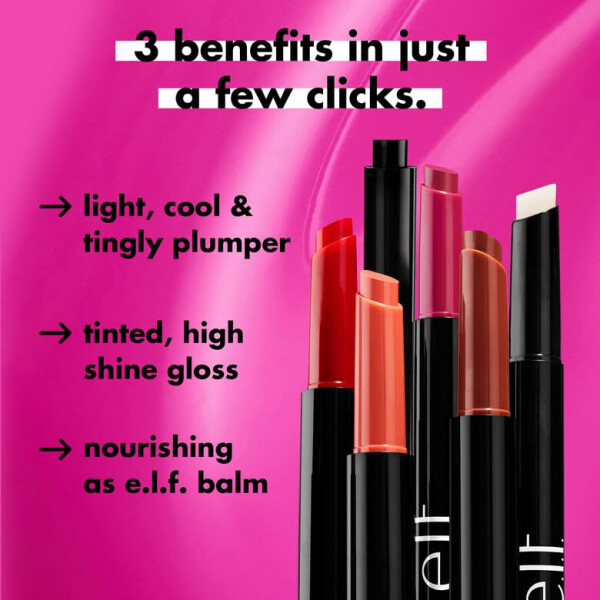 e.l.f. Pout Clout Lip Plumping Pen, Nourishing Lip Balm For Sheer Color & Shine, Plumps & Moisturizes, Vegan & Cruelty-Free, Pinky Out - 6