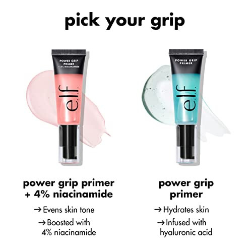 e.l.f. Power Grip Primer, Gel-Based & Hydrating Face Primer For Smoothing Skin & Gripping Makeup, Moisturizes & Primes, 0.811 Fl Oz (24 ml.) - 4