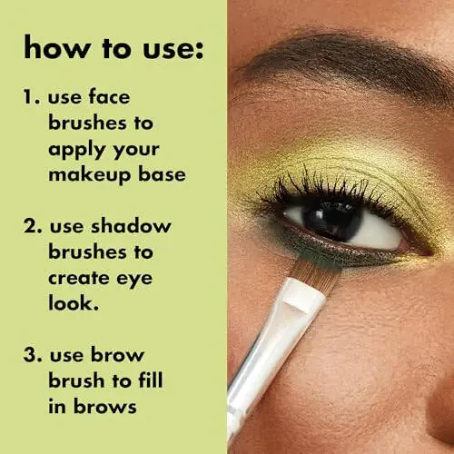 e.l.f. Professional Vegan Makeup Tools, For Expert Blending, Contouring & Highlighting, Pack of 12 - 3