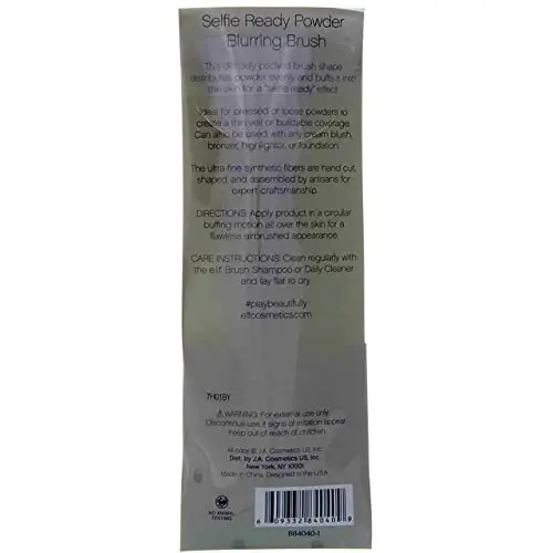 e.l.f. Powder Blurring Brush, Makeup Brush For Creating A Soft-Focus Finish, Great For Under Eyes, Around The Nose & Brows, Vegan & Cruelty-Free - 4